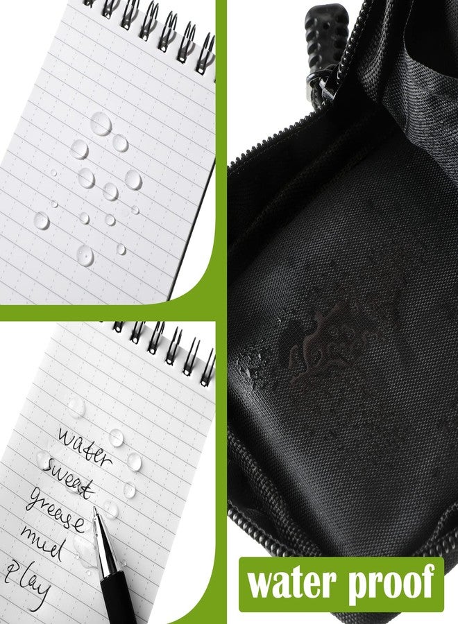 Eaasty Waterproof Notebook and Pen Set 3 x 5 Inch Pocket Tactical Notebook with 1 Metal Weatherproof Pen and 1 Fabric Cover for Outdoor Activities Recording(Black,5 Pcs) - Image 4